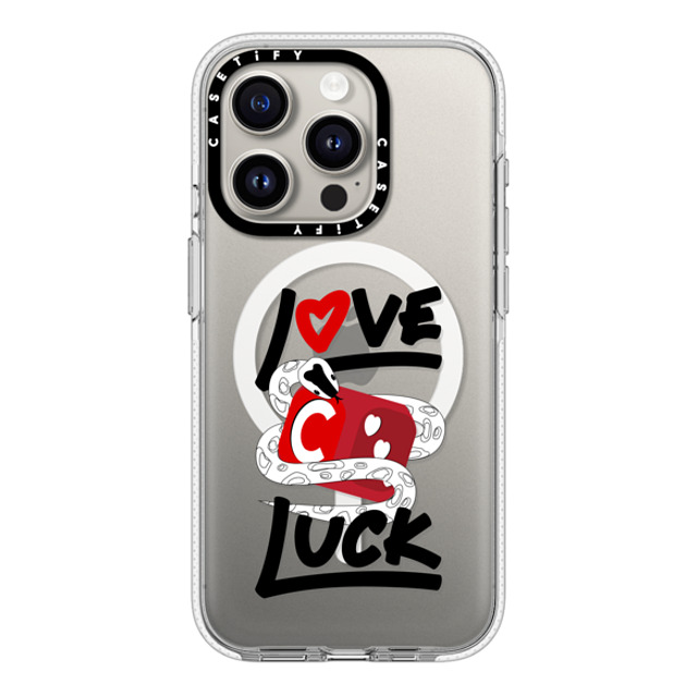 CASETiFY iPhone 15 Pro ケース クリア クリア ケース MagSafe対応 Lucky Snake Dice casetify_artist