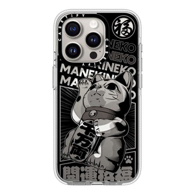 CASETiFY iPhone 15 Pro ケース クリア クリア ケース MagSafe対応 Lucky Cat Comic casetify_artist