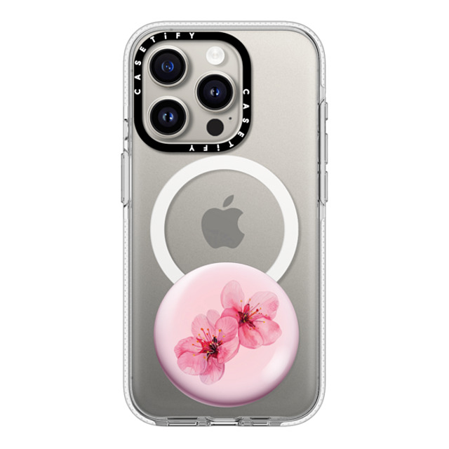 CASETiFY iPhone 15 Pro ケース Clear クリア ケース MagSafe対応 Sakura Raindrop Cake casetify_artist