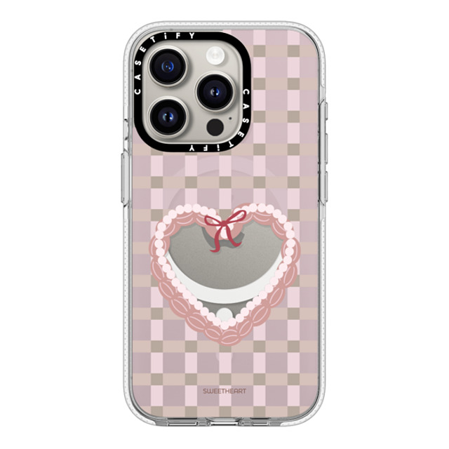CASETiFY iPhone 15 Pro ケース Clear クリア ケース MagSafe対応 Sweetheart checkered case casetify_artist