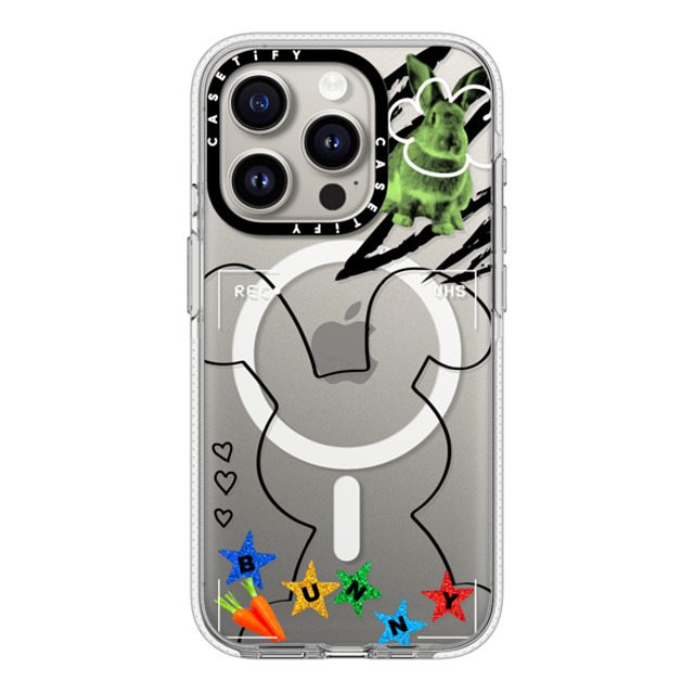 CASETiFY iPhone 15 Pro Case Clear Clear Case MagSafe Compatible Bunny Selfie casetify_artist CASETiFY iPhone 15 Pro Case Clear Clear Case MagSafe Compatible Bunny Selfie casetify_artist