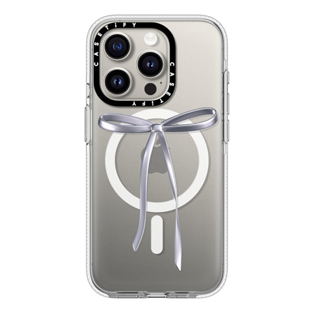 CASETiFY iPhone 15 Pro ケース クリア クリア ケース MagSafe対応 Ribbon,Bowcore Ribbon,Bowcore,Coquette Chrome Ribbon Back to School CASETiFY iPhone 15 Pro ケース クリア クリア ケース MagSafe対応 Ribbon,Bowcore Ribbon,Bowcore,Coquette Chrome Ribbon Back to School