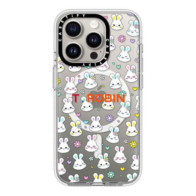 CASETiFY iPhone 15 Pro Case Clear Clear Case MagSafe Compatible Bunny Floral Custom Case casetify_artist CASETiFY iPhone 15 Pro Case Clear Clear Case MagSafe Compatible Bunny Floral Custom Case casetify_artist