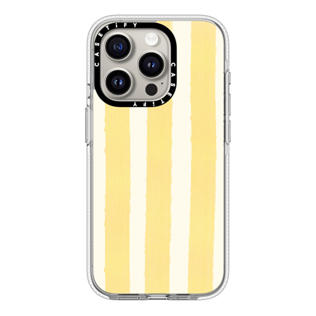 CASETiFY iPhone 15 Pro ケース クリア クリア ケース MagSafe対応 Stripes ストライプ Yellow Stripes Back to School CASETiFY iPhone 15 Pro ケース クリア クリア ケース MagSafe対応 Stripes ストライプ Yellow Stripes Back to School
