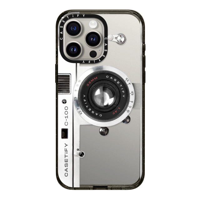 CASETiFY iPhone 15 Pro Max ケース ブラック インパクトケース カメラ Camera Case - Retro