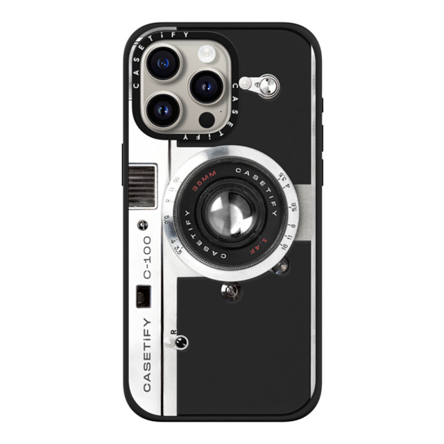 CASETiFY iPhone 15 Pro Max ケース マットブラック インパクトケース MagSafe対応 カメラ Camera Case - Retro