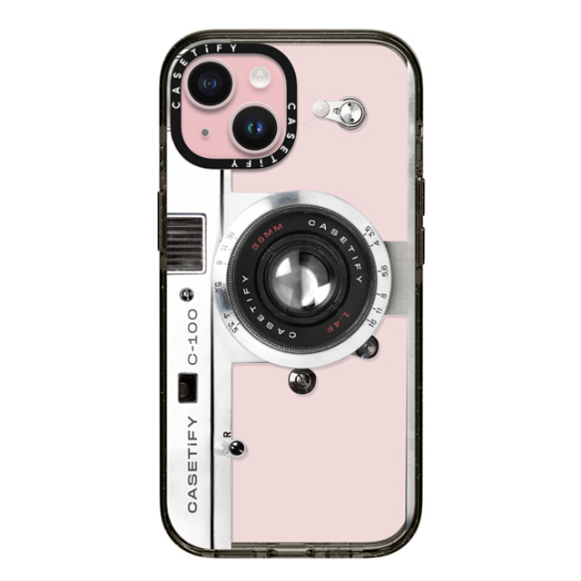 CASETiFY iPhone 15 ケース ブラック インパクトケース カメラ Camera Case - Retro