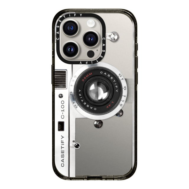 CASETiFY iPhone 15 Pro ケース ブラック インパクトケース カメラ Camera Case - Retro