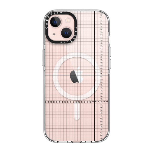 CASETiFY iPhone 13 ケース クリア クリア ケース MagSafe対応 Checkered,Minimalism,Monochrome,Pattern Metrics