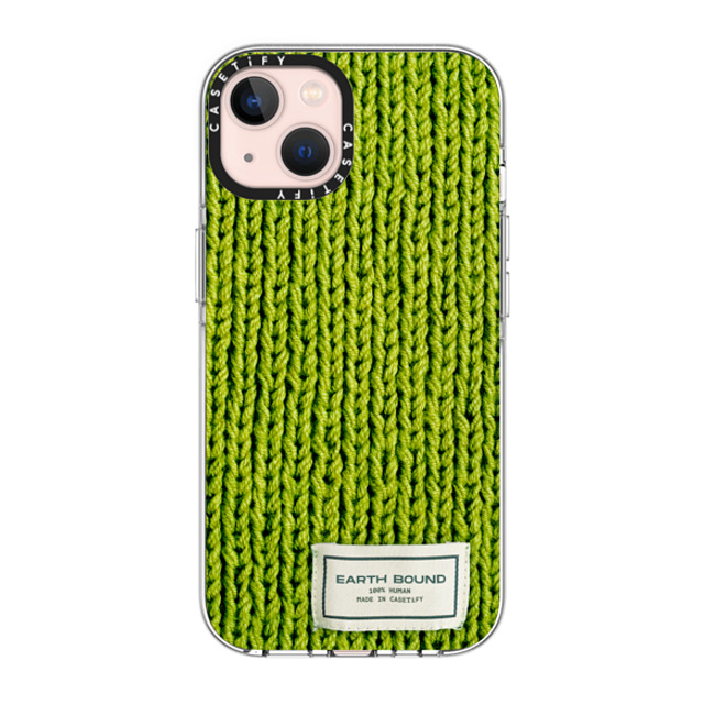 CASETiFY iPhone 13 ケース クリア クリア ケース MagSafe対応 Pattern,Photography Meadow Green Sweater