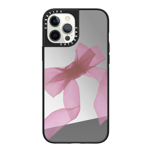 CASETiFY iPhone 12 Pro Max Case Silver on Black ミラーケース MagSafe対応 Ribbon,Cottagecore Ribbon,Cottagecore Pink Organza Ribbon Mother's Day CASETiFY iPhone 12 Pro Max Case Silver on Black ミラーケース MagSafe対応 Ribbon,Cottagecore Ribbon,Cottagecore Pink Organza Ribbon Mother's Day