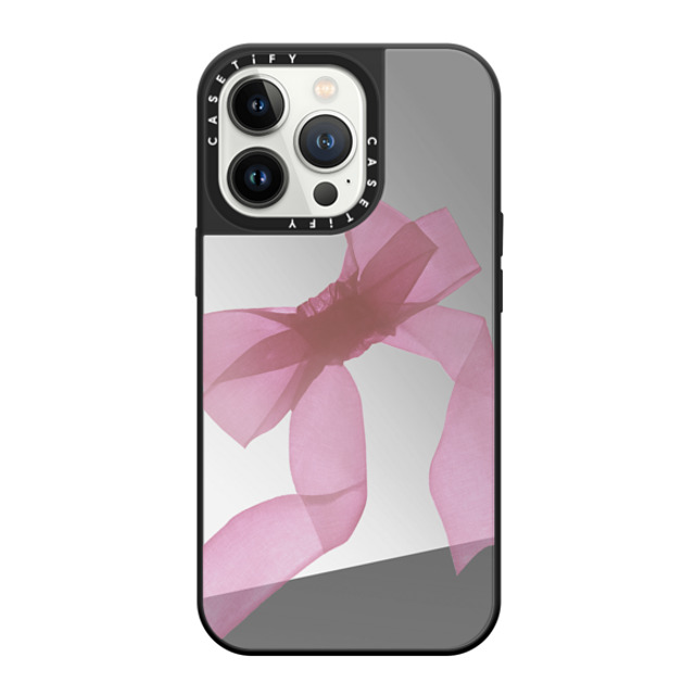 CASETiFY iPhone 13 Pro Case Silver on Black ミラーケース MagSafe対応 Ribbon,Cottagecore Ribbon,Cottagecore Pink Organza Ribbon Mother's Day CASETiFY iPhone 13 Pro Case Silver on Black ミラーケース MagSafe対応 Ribbon,Cottagecore Ribbon,Cottagecore Pink Organza Ribbon Mother's Day