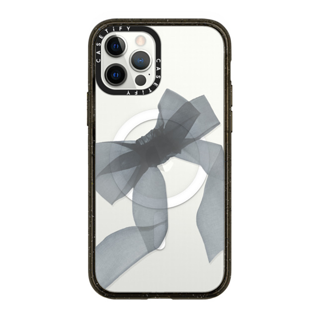 CASETiFY iPhone 12 Pro ケース ブラック インパクトケース MagSafe対応 Ribbon,Y2K Ribbon,Y2K Black Organza Ribbon Mother's Day CASETiFY iPhone 12 Pro ケース ブラック インパクトケース MagSafe対応 Ribbon,Y2K Ribbon,Y2K Black Organza Ribbon Mother's Day