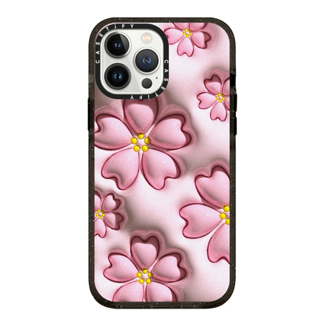 CASETiFY iPhone 13 Pro Max ケース ブラック インパクトケース Floral フローラル Sakura Father's Day CASETiFY iPhone 13 Pro Max ケース ブラック インパクトケース Floral フローラル Sakura Father's Day