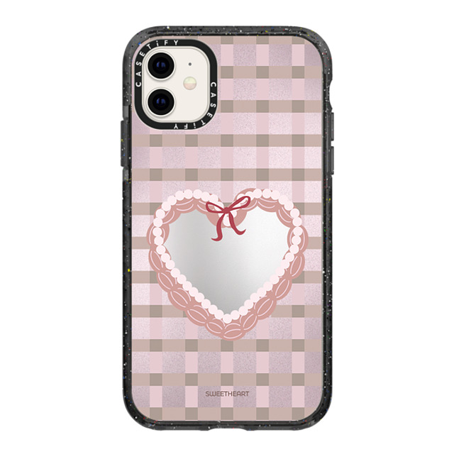 CASETiFY iPhone 11 ケース ブラック インパクトケース Sweetheart checkered case casetify_artist