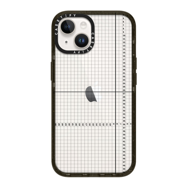 CASETiFY iPhone 14 ケース ブラック インパクトケース Checkered,Minimalism,Monochrome,Pattern Metrics