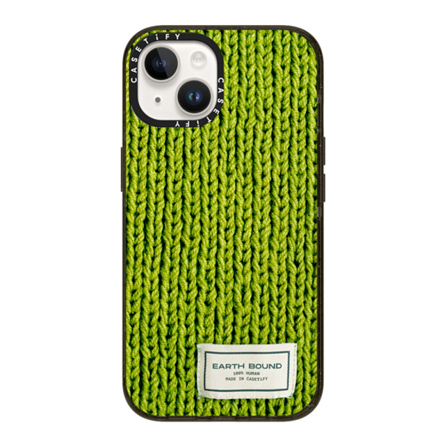 CASETiFY iPhone 14 ケース ブラック インパクトケース Pattern,Photography Meadow Green Sweater