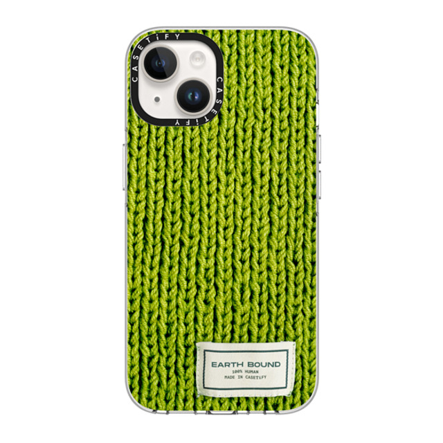 CASETiFY iPhone 14 ケース クリア クリア ケース MagSafe対応 Pattern,Photography Meadow Green Sweater