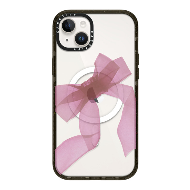 CASETiFY iPhone 14 Plus ケース ブラック インパクトケース MagSafe対応 Ribbon,Cottagecore Ribbon,Cottagecore Pink Organza Ribbon Father's Day CASETiFY iPhone 14 Plus ケース ブラック インパクトケース MagSafe対応 Ribbon,Cottagecore Ribbon,Cottagecore Pink Organza Ribbon Father's Day