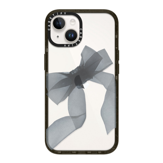 CASETiFY iPhone 14 Case Black Impact Case Ribbon,Y2K Black Organza Ribbon CASETiFY iPhone 14 Case Black Impact Case Ribbon,Y2K Black Organza Ribbon