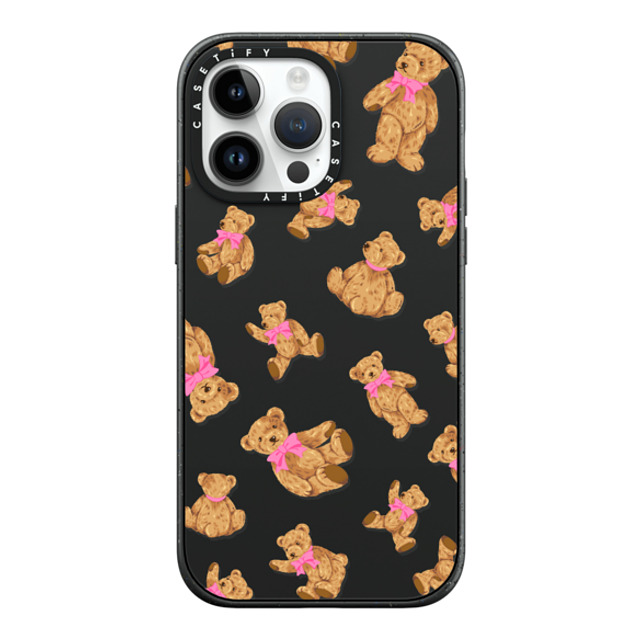 CASETiFY iPhone 14 Pro Max ケース マットブラック インパクトケース Animal,Pattern Beary Sweet