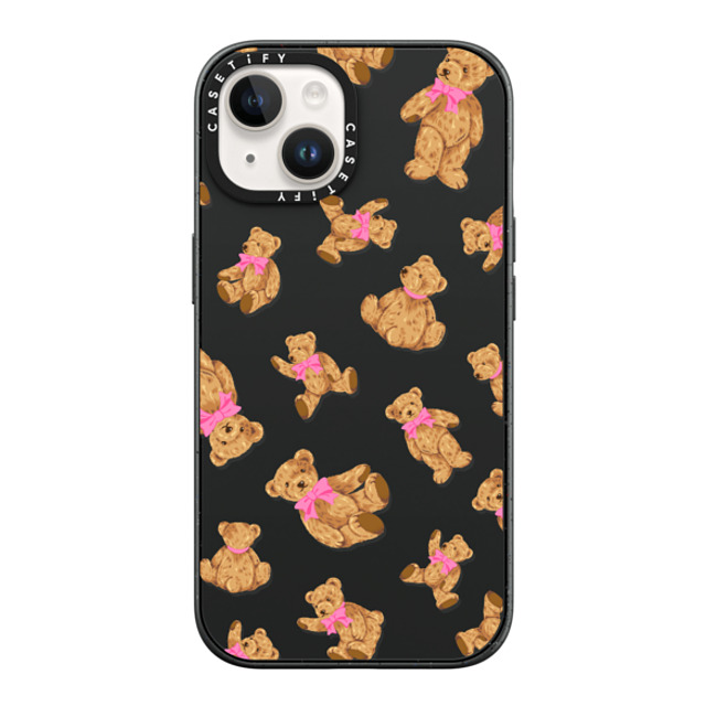 CASETiFY iPhone 14 Case Matte Black Impact Case Animal,Pattern Beary Sweet CASETiFY iPhone 14 Case Matte Black Impact Case Animal,Pattern Beary Sweet