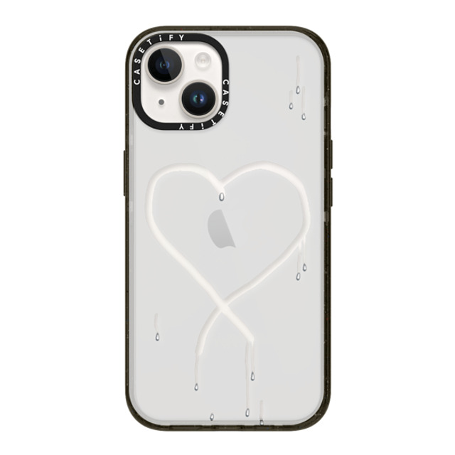 CASETiFY iPhone 14 ケース ブラック インパクトケース Frosted Heart casetify_artist