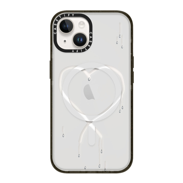 CASETiFY iPhone 14 ケース ブラック インパクトケース MagSafe対応 Frosted Heart casetify_artist