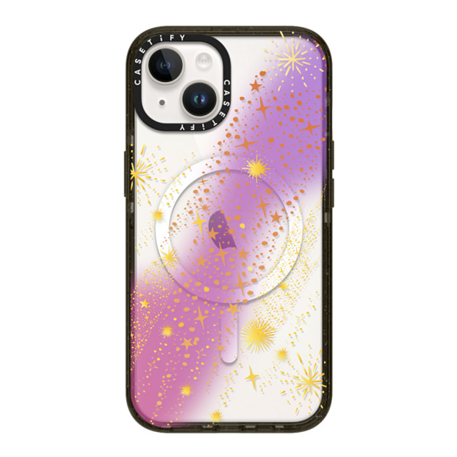 CASETiFY iPhone 14 ケース ブラック インパクトケース MagSafe対応 Twinkling Stars casetify_artist