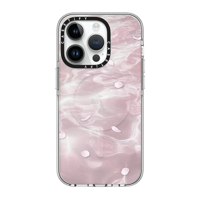 CASETiFY iPhone 14 Pro Case Clear Clear Case MagSafe Compatible フローラル Floating Petals CASETiFY iPhone 14 Pro Case Clear Clear Case MagSafe Compatible フローラル Floating Petals