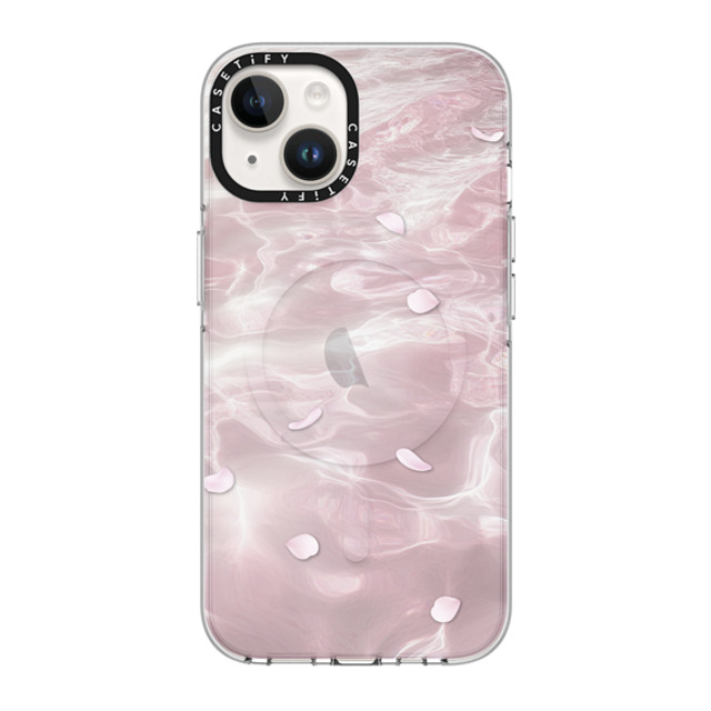 CASETiFY iPhone 14 Case Clear Clear Case MagSafe Compatible フローラル Floating Petals CASETiFY iPhone 14 Case Clear Clear Case MagSafe Compatible フローラル Floating Petals