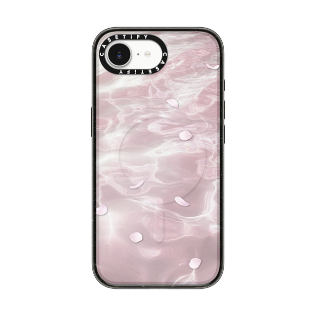 CASETiFY iPhone 16e Case Black Impact Case MagSafe Compatible Floral フローラル Floating Petals Back to School CASETiFY iPhone 16e Case Black Impact Case MagSafe Compatible Floral フローラル Floating Petals Back to School