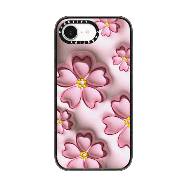CASETiFY iPhone 16e ケース ブラック インパクトケース MagSafe対応 Floral フローラル Sakura Father's Day CASETiFY iPhone 16e ケース ブラック インパクトケース MagSafe対応 Floral フローラル Sakura Father's Day