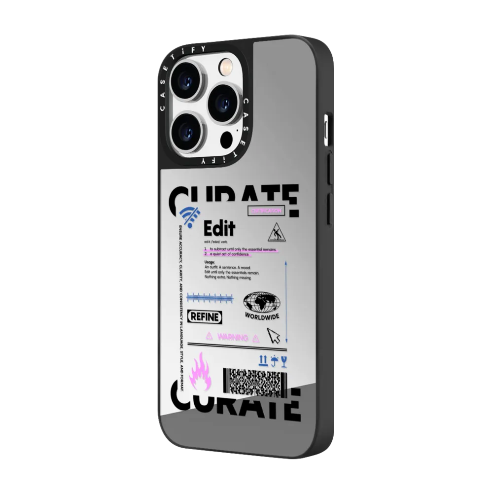 Mirror iPhone 14 Pro Max Case MagSafe Compatible - Messy Words