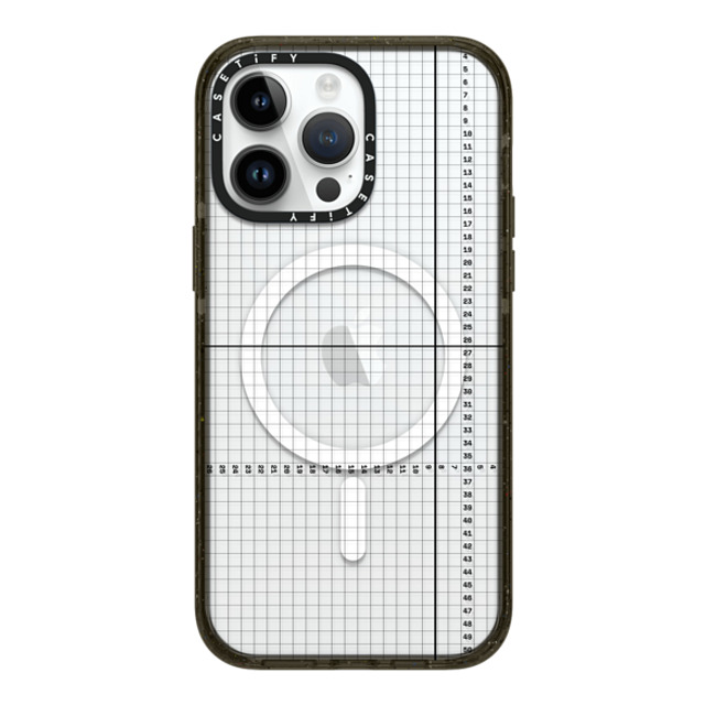 CASETiFY iPhone 14 Pro Max ケース ブラック インパクトケース MagSafe対応 Checkered,Minimalism,Monochrome,Pattern Metrics