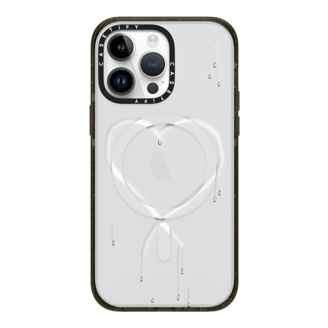 CASETiFY iPhone 14 Pro Max ケース ブラック インパクトケース MagSafe対応 Frosted Heart casetify_artist