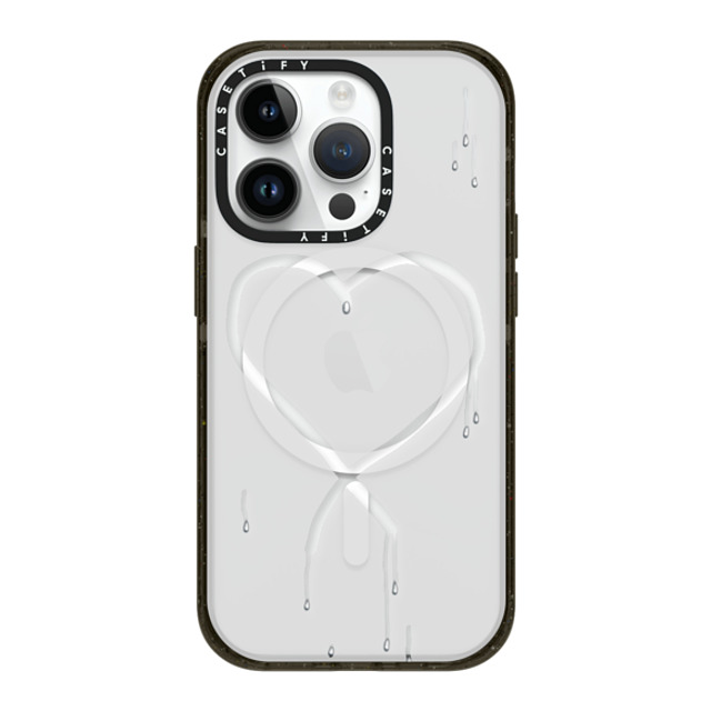 CASETiFY iPhone 14 Pro ケース ブラック インパクトケース MagSafe対応 Frosted Heart casetify_artist