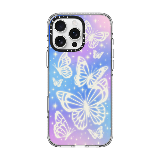 CASETiFY iPhone 16 Pro Max ケース クリア クリア ケース MagSafe対応 Butterfly,Nature,Pastel,Maximalism,Pastel,Butterfly Butterfly Aurora