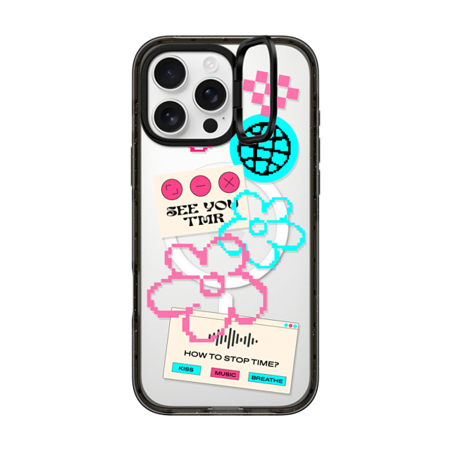 CASETiFY iPhone 16 Pro Max ケース ブラック インパクトリングスタンドケース MagSafe対応 Typography,Y2K Y2K,Typography See you tmr Father's Day CASETiFY iPhone 16 Pro Max ケース ブラック インパクトリングスタンドケース MagSafe対応 Typography,Y2K Y2K,Typography See you tmr Father's Day