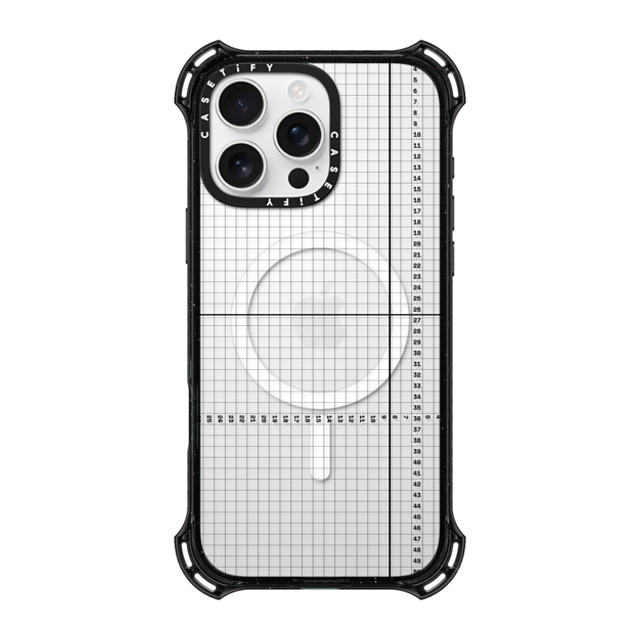 CASETiFY iPhone 16 Pro Max ケース ブラック バウンスケース Checkered,Minimalism,Monochrome,Pattern Metrics