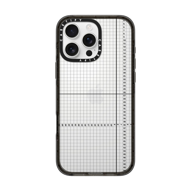 CASETiFY iPhone 16 Pro Max ケース ブラック インパクトケース Checkered,Minimalism,Monochrome,Pattern Metrics