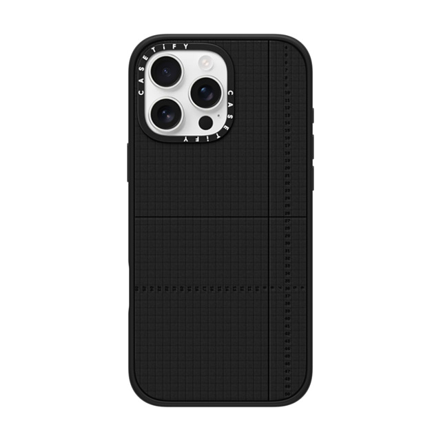 CASETiFY iPhone 16 Pro Max ケース マットブラック インパクトケース Checkered,Pattern,Minimalism,Monochrome Metrics