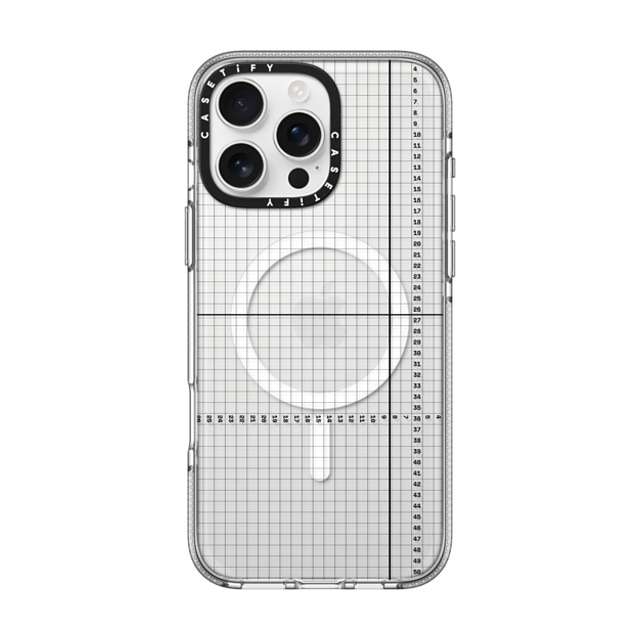 CASETiFY iPhone 16 Pro Max ケース クリア クリア ケース MagSafe対応 Checkered,Minimalism,Monochrome,Pattern Metrics