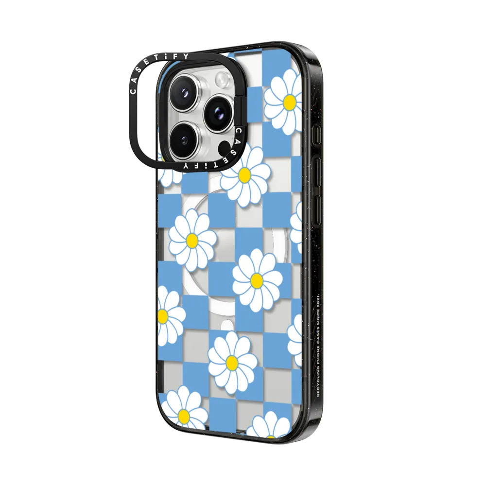 Impact Ring Stand iPhone 16 Pro Max Case MagSafe Compatible - Daisy Checkers