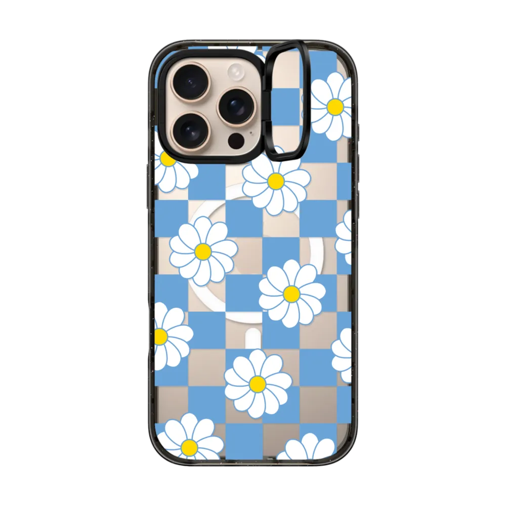 Impact Ring Stand iPhone 16 Pro Max Case MagSafe Compatible - Daisy Checkers