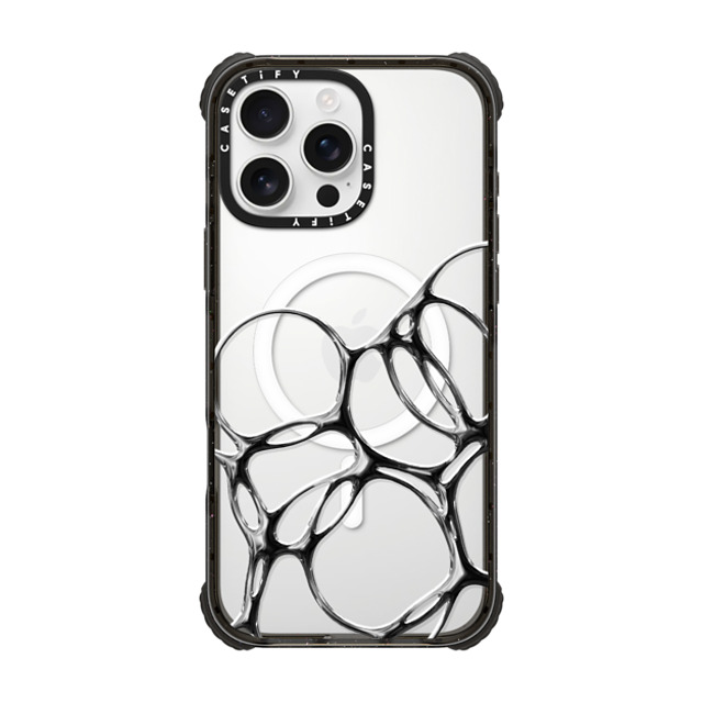 CASETiFY iPhone 16 Pro Max Case Black ウルトラ インパクトケース MagSafe 対応 Futurism Chrome Bubbles CASETiFY iPhone 16 Pro Max Case Black ウルトラ インパクトケース MagSafe 対応 Futurism Chrome Bubbles