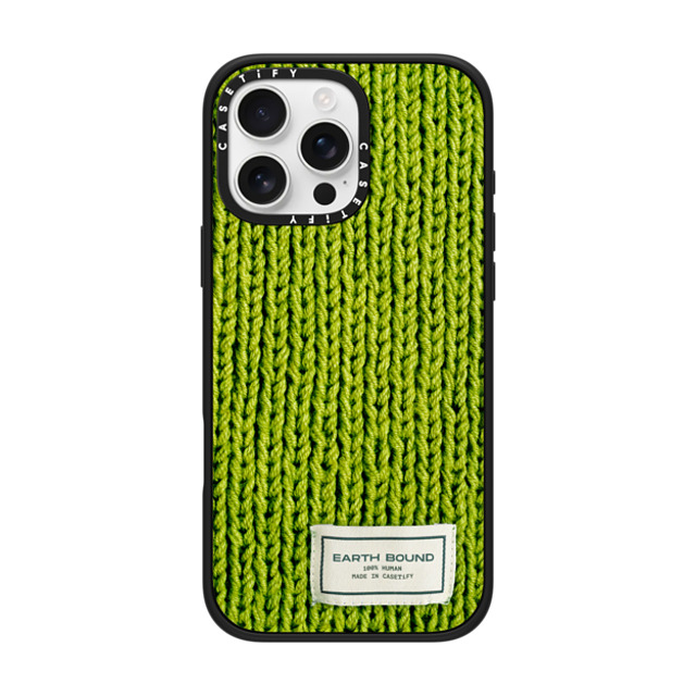 CASETiFY iPhone 16 Pro Max ケース マットブラック インパクトケース MagSafe対応 Pattern,Photography Meadow Green Sweater