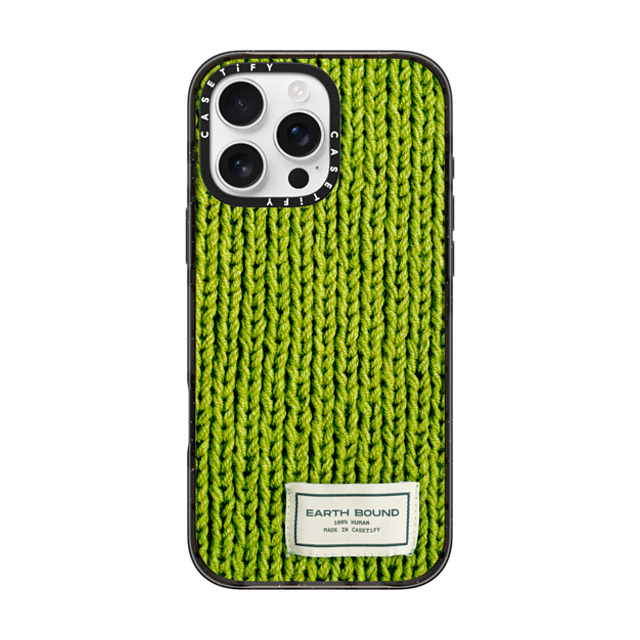 CASETiFY iPhone 16 Pro Max ケース ブラック インパクトケース Pattern,Photography Meadow Green Sweater