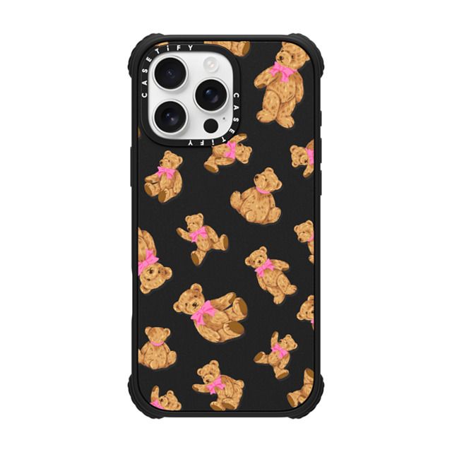CASETiFY iPhone 16 Pro Max Case Matte Black ウルトラ インパクトケース MagSafe 対応 Animal,Pattern Beary Sweet CASETiFY iPhone 16 Pro Max Case Matte Black ウルトラ インパクトケース MagSafe 対応 Animal,Pattern Beary Sweet