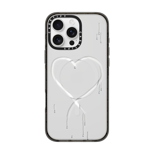 CASETiFY iPhone 16 Pro Max ケース ブラック インパクトケース MagSafe対応 Frosted Heart casetify_artist